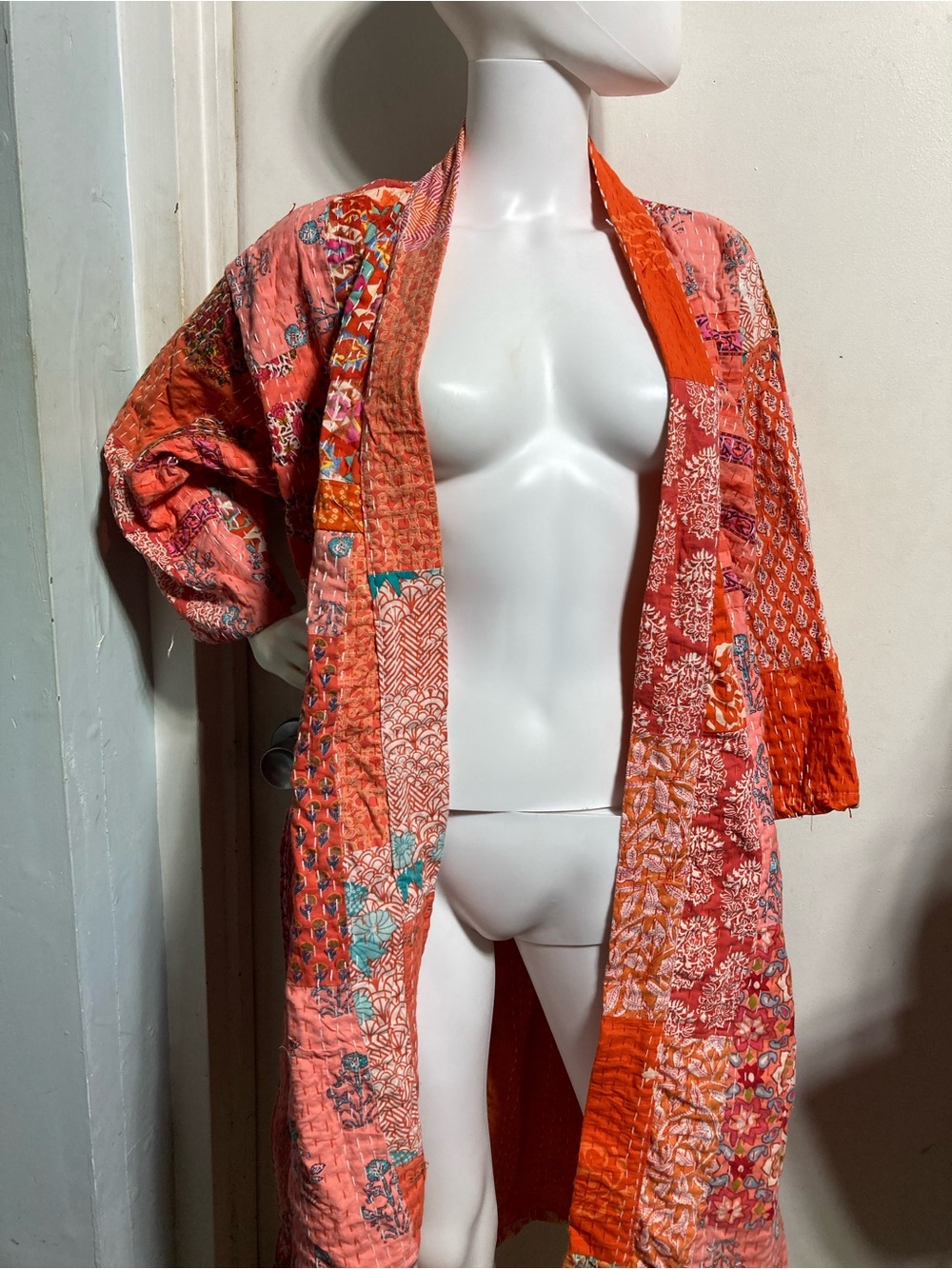Indian Kantha Embroidered Robe - Picture 3 of 9
